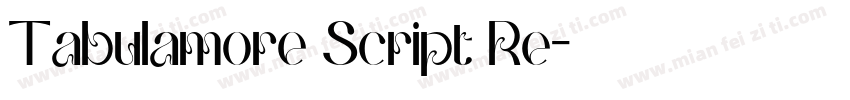 Tabulamore Script Re字体转换